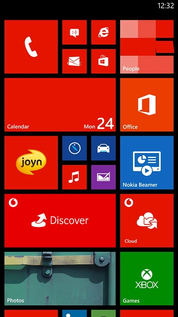 Press the message icon.