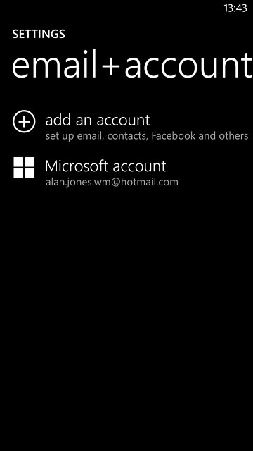 Press add an account.