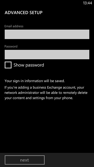 Press the field below 