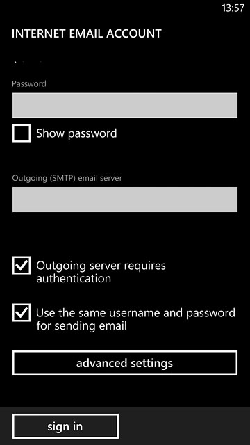 Press advanced settings.