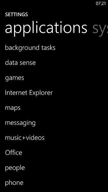 Slide your finger left on the display to find applications.