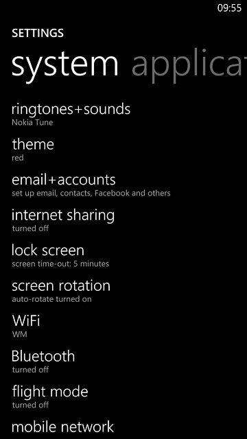 Press ringtones+sounds.
