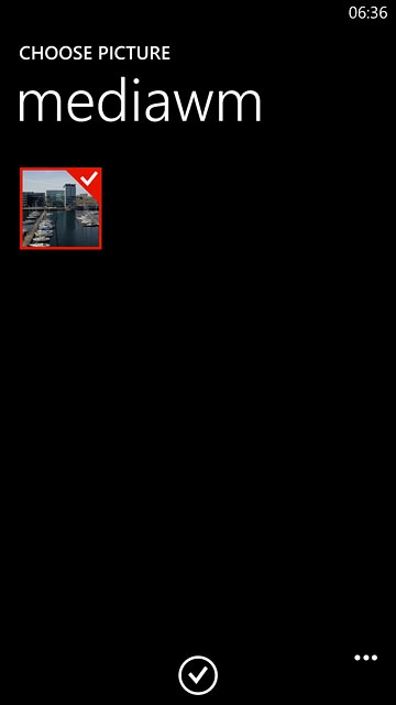 Press the confirm icon.