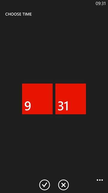 Press hours and minutes and key in the required time.