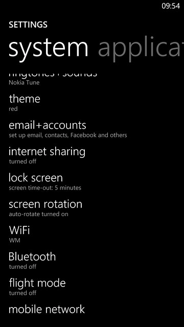 Press mobile network.