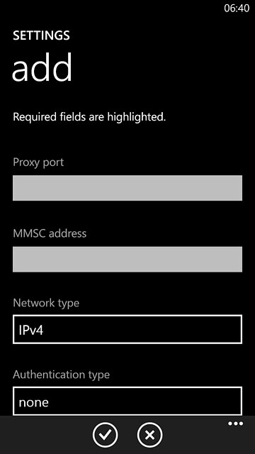 Press the confirm icon.