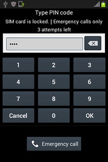 Key in your PIN and press OK.If your phone rejects the SIM:Contact your distributor or service provider where you bought your phone.