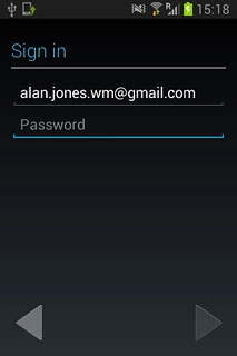 Press Password and key in the password for your Google account.
