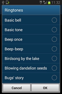 Press the different ring tones to listen to them.