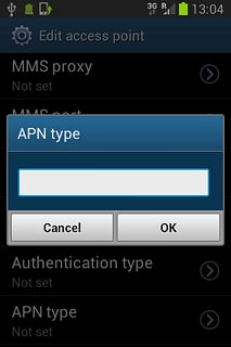 Key in mms and press OK.