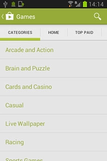 Press CATEGORIES.Go to the required category.