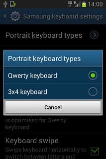 Press Qwerty keyboard.