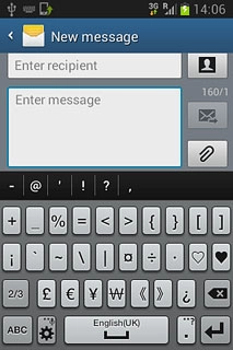 Press ABC to return to text input.