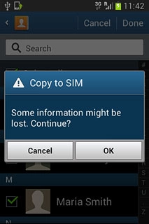 Press OK to confirm.