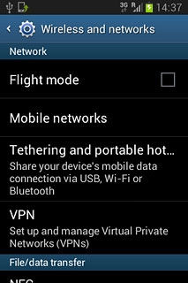 Press Mobile networks.