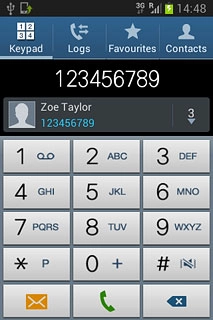 Key in the required number and press the call icon.