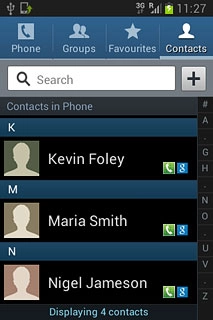 Press the new contact icon.