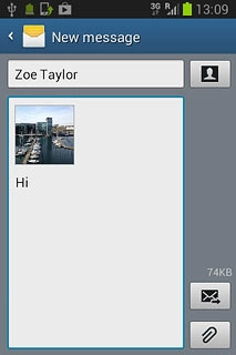 Press the send icon when you've finished your picture message.