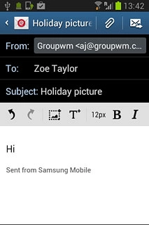 Press the attachment icon.