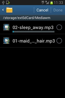 Once you've found a ring tone you like, press the field next to the ring tone.