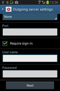 If you turn on SMTP authentication:Press the field below 