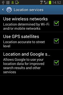 Press Use wireless networks to turn the function on or off.