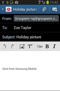 Press the text input field and write the required text.