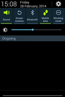 Slide your finger down the display starting from the top edge of your phone.Press Mobile data to turn the function on or off.