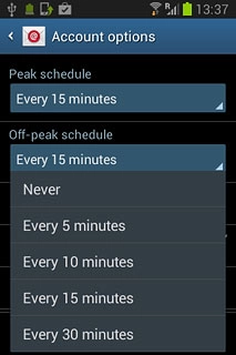 Press Never or the required period.