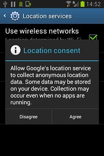 If you turn on the function:Press Agree.