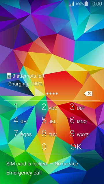 Key in your PIN and press OK.If your phone rejects the SIM:Contact your distributor or service provider where you bought your phone.