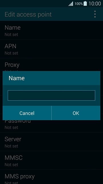 Key in Vodafone MMS and press OK.