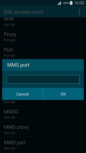 Key in 8080 and press OK.