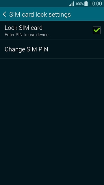 Press Lock SIM card to turn the function on or off.