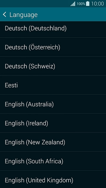 Press the required language.