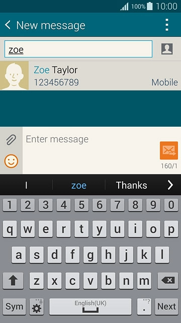 Key in the first letters of the required contact.Matching contacts are displayed.Press the required contact.