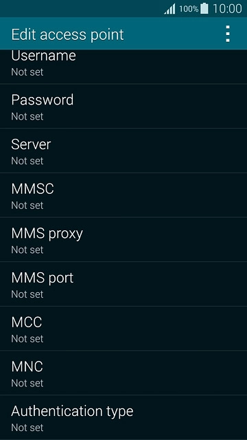 Press Authentication type.