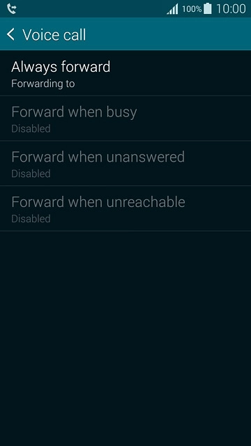 Press one of the following options:Always forward