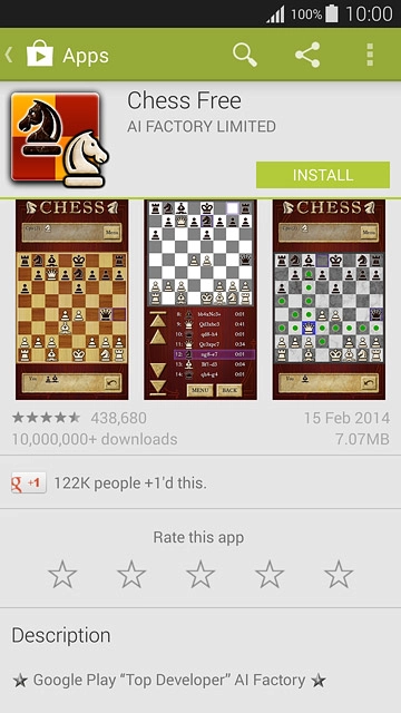 To install a free app:Press INSTALL.