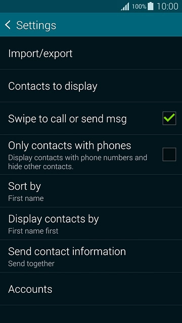 Press Import/export.