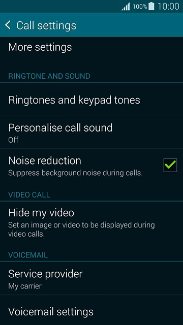 Press Voicemail settings.