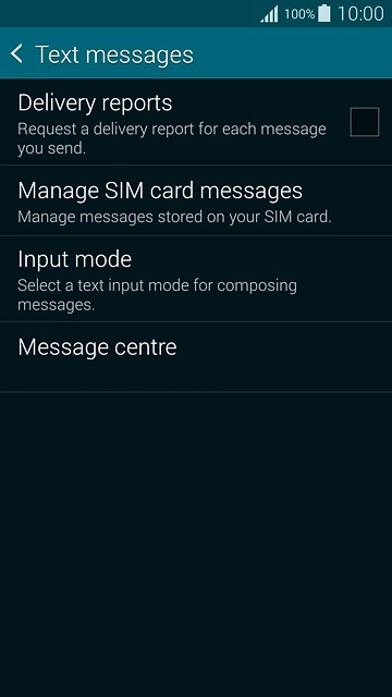 Press Message centre.