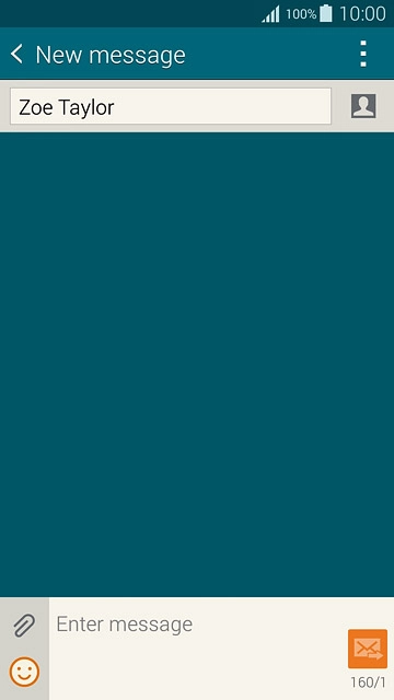 Press Enter message.Write the text for your text message.