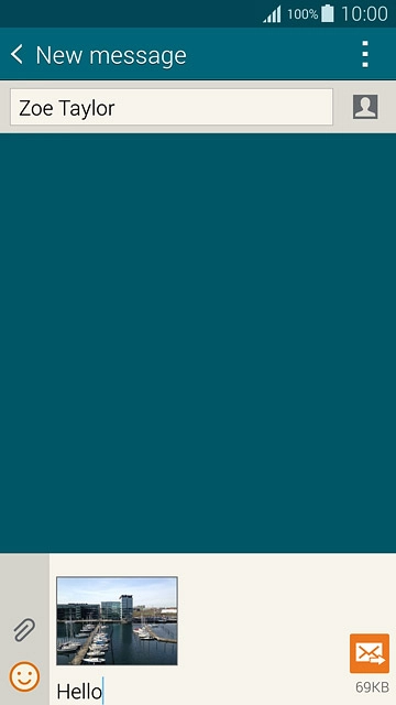 Press the send icon when you've finished your picture message.