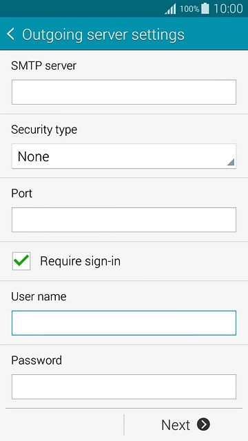 If you turn on SMTP authentication:Press the field below 