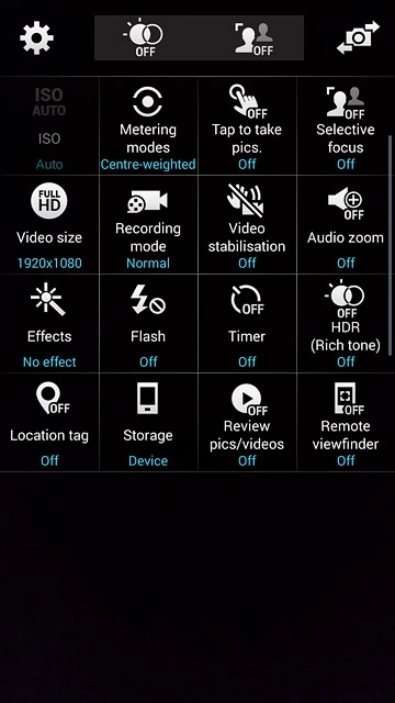 Press Location tag to turn the function on or off.