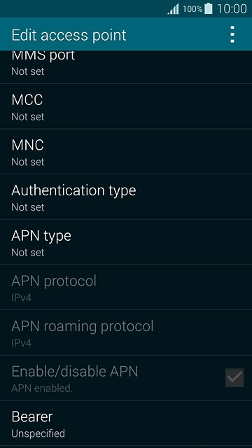 Press the menu icon.
