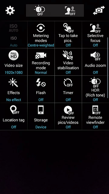 Press Location tag to turn the function on or off.