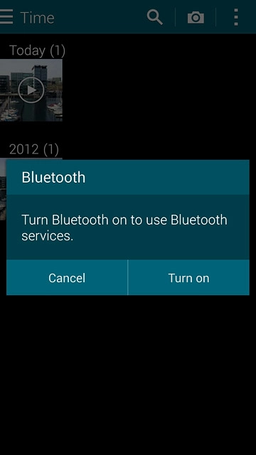 If Bluetooth is turned off:Press Turn on to turn on Bluetooth.