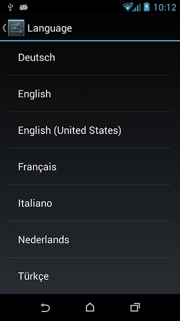Press the required language.